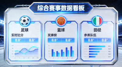 覆盖多品类综合赛事的体育数据看板升级